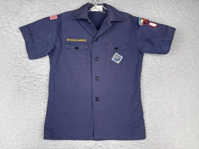 Boy Scouts of America Shirt Youth Medium Navy Uniform Short Sleeve Cub Scouts - Image 1 of 4