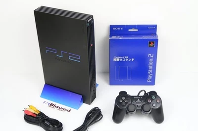 Sony PlayStation 2 PS2 SCPH-50000 black Console & stand Tested Good Condition - image 1 of 4
