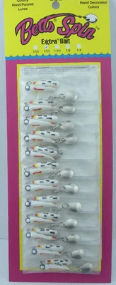 Tarjeta de 12 Betts 021GR-42N 1" 1/32 OZ Beetle Spin White Coach Dog Foto 1 de 2