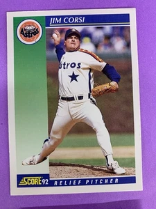 1992 Score #524 Jim Corsi, Astros - Picture 1 of 2