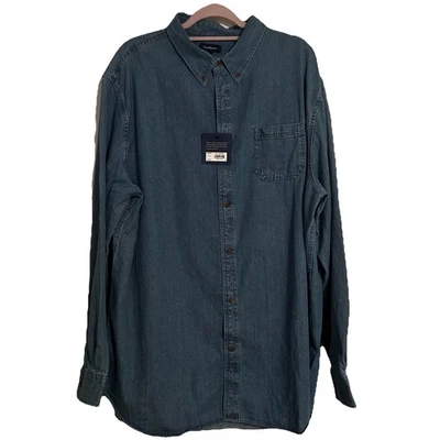 Croft & Barrow Denim button down long sleeve Men’s shirt size XXL NWT - Image 1 of 4