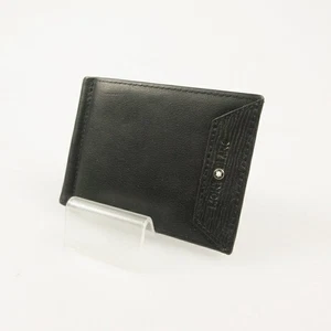 Montblanc wallet card case Purse Black Authentic Unisex Used - Picture 1 of 19