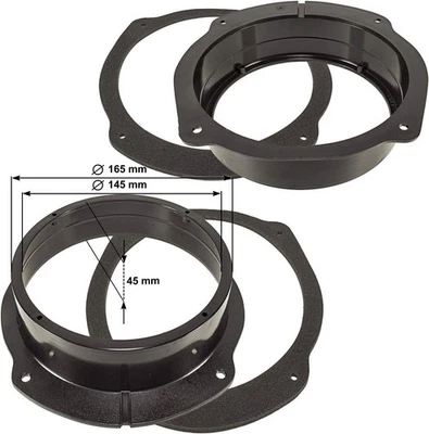 EVOTUNING Anelli Adattatori Casse Altoparlanti Ø165 Fiat Stilo Croma Bravo Lancia Delta
