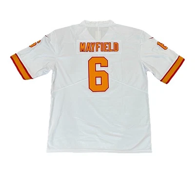 Camiseta deportiva cosida y cosida Tampa Bay Buccaneers blanca #6 Baker Mayfield X-Large (XL) Foto 1 de 4