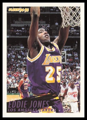 1994-95 Fleer #308 Eddie Jones Los Angeles Lakers Basketball Card - Image 1 of 2