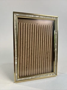Vintage 5x7” Gold Mother Of Pearl Picture Frame - Picture 1 of 7