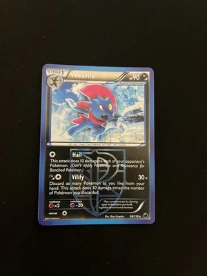 Weavile 66/116 MINT/NM Pokemon Cards Reverse Holo Rare Vintage Freeze - Image 1 of 4