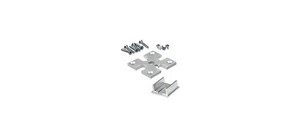 4-Way Satin Anodized 2" x 2" Partition Post Base Plate Kit for Posts Up to 24" - Picture 1 of 6