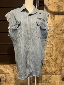 V Twin Motorcycle Apparel Iron Horse Ormond, Fl Jean Vest 2006 Bike Week Sz L - Picture 1 of 11
