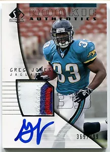 2004 SP Authentic GREG JONES On-Card Auto Rare 4 Color Patch RC #/799 - Picture 1 of 1