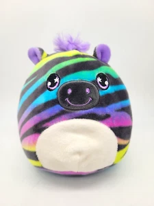 Squishmallow Rainbow Zebra 5” Purple Mohawk And Tail Super Soft cute - Picture 1 of 5
