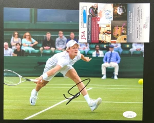 JANNIK SINNER SIGNED 8X10 PHOTO 2024 WIMBLEDON FRENCH OPEN PARIS AUSTRALIAN JSA - Picture 1 of 1