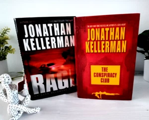Lot of 2 Jonathan Kellerman Thriller HC/DC Books: RAGE & THE CONSPIRACY CLUB - Foto 1 di 8