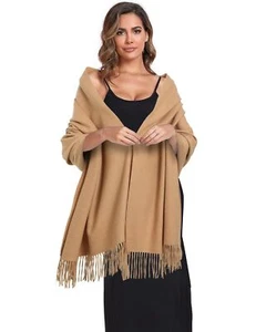 women's soft winter scarf pashmina shawls wraps for evening dress wedding off... - Picture 1 of 8