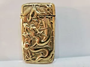 ESTUCHE DE CHALECO SEGURO DRAGÓN DE LATÓN ANTIGUO A JUEGO. 3267,31 - Imagen 1 de 8