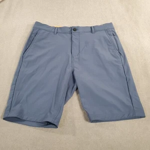 Avalon Shorts Mens 32 W Blue 9" Performance Stretch Outdoors Casual Golf Solid - Picture 1 of 10