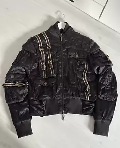 Just Cavalli FW05 Vintage Archive Bondage Parachute Silk Rare Jacket Size 44/S - Picture 1 of 16