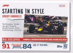 Topps F1 Turbo Attax 2024 Formula 1 Nr. 145 Max Verstappen Starting IN Stile - Bild 1 von 1