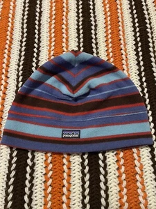 Vintage Kids Size L Large Patagonia Print Graphic Beanie Made In USA 1990s - Picture 1 of 6