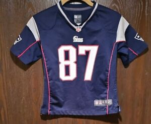 Nike Blue Rob Gronkowski New England Patriots #87 Football Jersey Boy Large 7