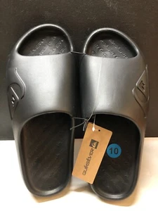 New Quiksilver Cloudbreak Black Slides Slippers Sandals Mens Sz 7 8 9 10 11 12 - Picture 1 of 32
