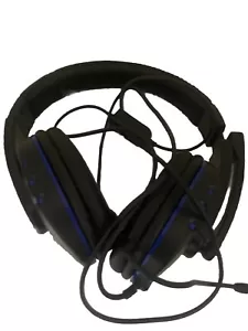 3.5mm Wired Gaming Headset Blue/black With Mic And Volume Control New In Plastic - Picture 1 of 2