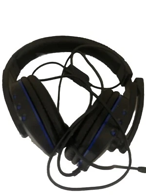 3.5mm Wired Gaming Headset Blue/black With Mic And Volume Control New In Plastic - Image 1 of 2