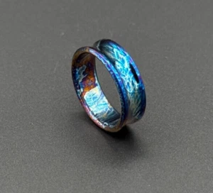 Timanium curved Design Toxic Ring | Titanium Toxic Colorful Ring | Wedding Ring - Picture 1 of 7