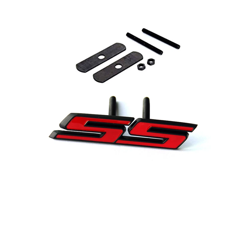 1x Rejilla OEM Emblema SS Insignia Frontal para SS 3D Camaro Negro Rojo Foto 1 de 3