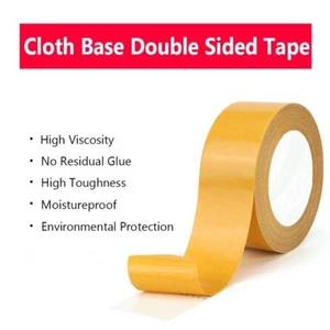 2PCS Double-Sided CLOTH TAPE Traceless Carpet Adhesive Tape 50mm x10m; 2X QTY - Picture 1 of 14