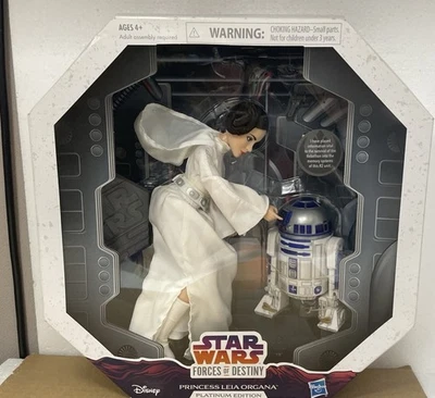 Star Wars Forces of Destiny -- принцесса Лея Органа + R2-D2 -- платиновое издание - Изображение 1 из 2