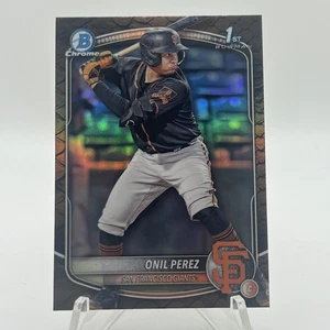 2025 Bowman - Chrome Prospects 1st Onil Perez #BCP-134 Reptilian Refractor (RC) - Picture 1 of 2