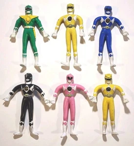 Mighty Morphin Power Rangers Saban Bend-Em Bendable Action Figures 1994 Lot Of 6 - Picture 1 of 3