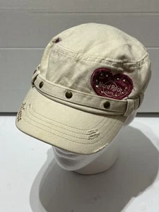 Hard Rock Cafe Atlanta Cadet Style Cap Hat Strapback Women’s Distressed - Picture 1 of 9