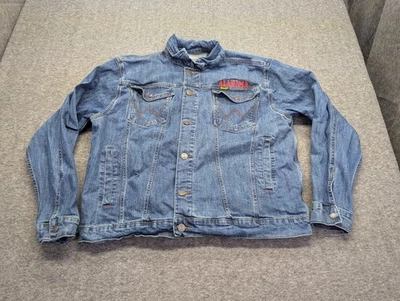 Alabama Crimson Tide Jean Jacket Mens Extra Large Blue Wrangler Retro Trucker - Image 1 of 4