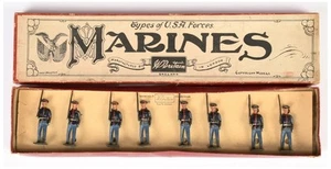 BRITAINS SET 228 - USA MARINES BOXED PRE WAR  - Picture 1 of 6