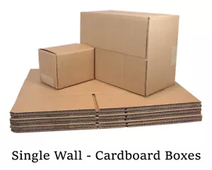 More details for brown cardboard boxes single wall for postal shipping small &amp; large sizes box