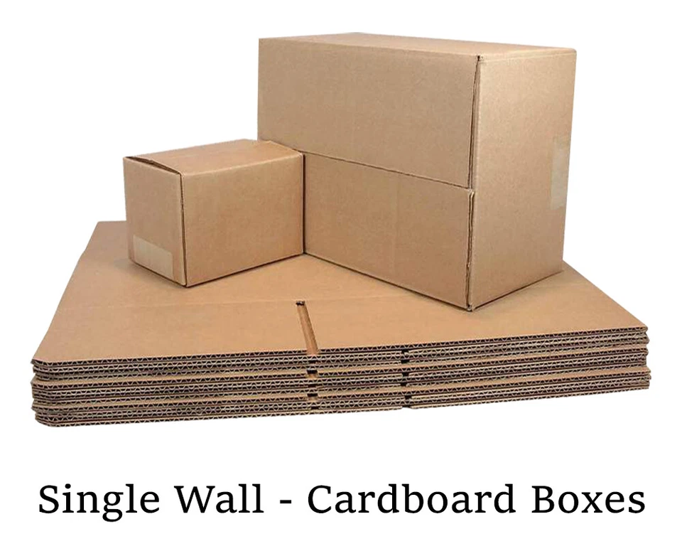 MOVING BOXES Single Wall Cardboard Box NEW Removal Packing Shipping - Image 1 of 1