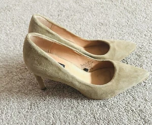 H&M Real Suede Heels Shoes Size Uk 3 - Picture 1 of 6