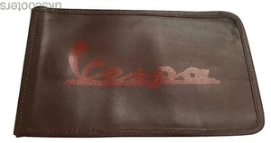 ukscooters VESPA MARRÓN CUERO GENUINO PRÁCTICO KIT DE HERRAMIENTAS BOLSA FUERTE NUEVO - Imagen 1 de 5