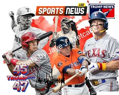 Donald Trump baseball 8x10 Print. - Imagem 1 de 4