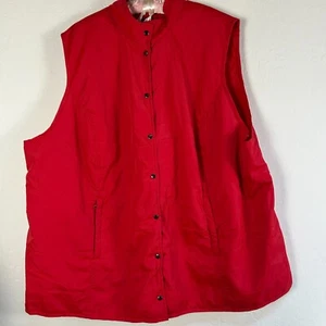 Avenue Women Red Quilted Puffer Vest Plus Size 30/32 Lightweight Jacket Packable - Picture 1 of 8