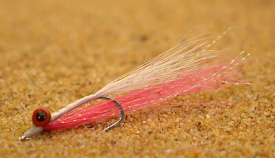 6ct - Pink Clouser Minnow Flies - Mustad Saltwater Duratin Hooks - Image 1 of 3