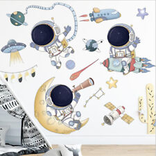 Removable Cartoon Space Astronaut Wall Stickers for Kids room Nursery Wall De MM