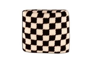 Schweißband Fahne Flagge Karo Schwarz Weiß 7x8cm Armband für Sport - Picture 1 of 1