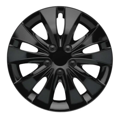 16 Zoll Radkappen Schwarz glänzend – 4er Set Radzierblenden für Stahlfelgen Neu - Bild 1 von 4