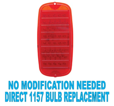 1960-1966 Chevy C10 GMC Pickup Truck Red LED Fleetside Tail Light 1157 Plug  - Image 1 of 4