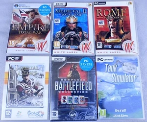 BATTLE / WARFARE PC GAME x 6 TOTAL WAR MEDIEVAL II EMPIRE ROME IMPERIAL GLORY - Picture 1 of 1