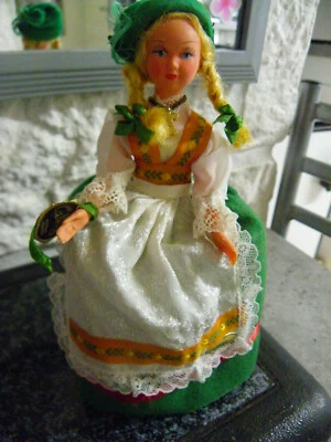 POUPEE FOLKLORIQUE PETITCOLLIN TYROL 18CM B ETAT - Photo 1/3