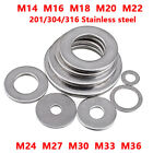M14 - M36 Penny Repair Flat Washers A2/A4 Stainless Steel For Bolts And Screws
